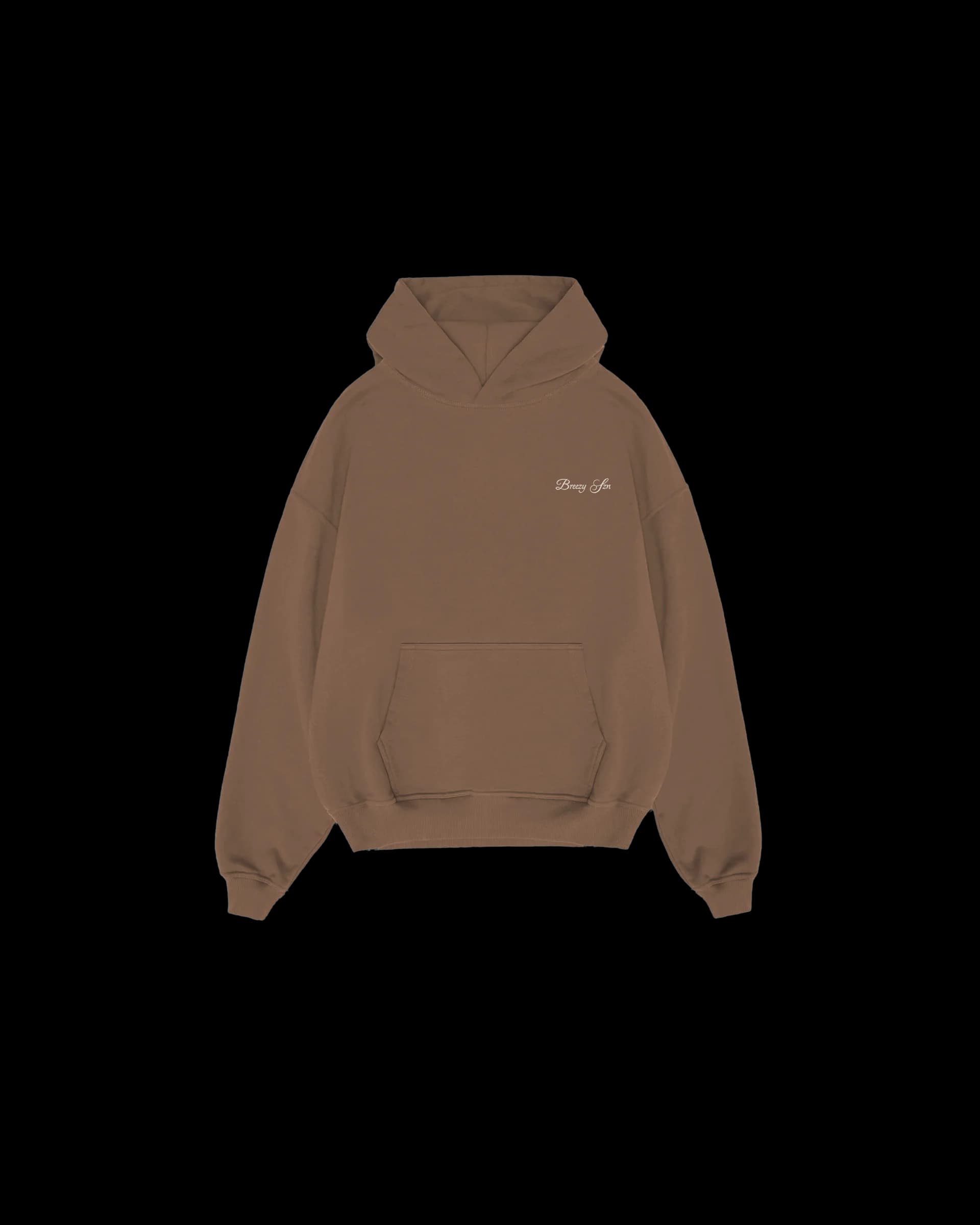 Breezy Szn Hoodie front — Brown